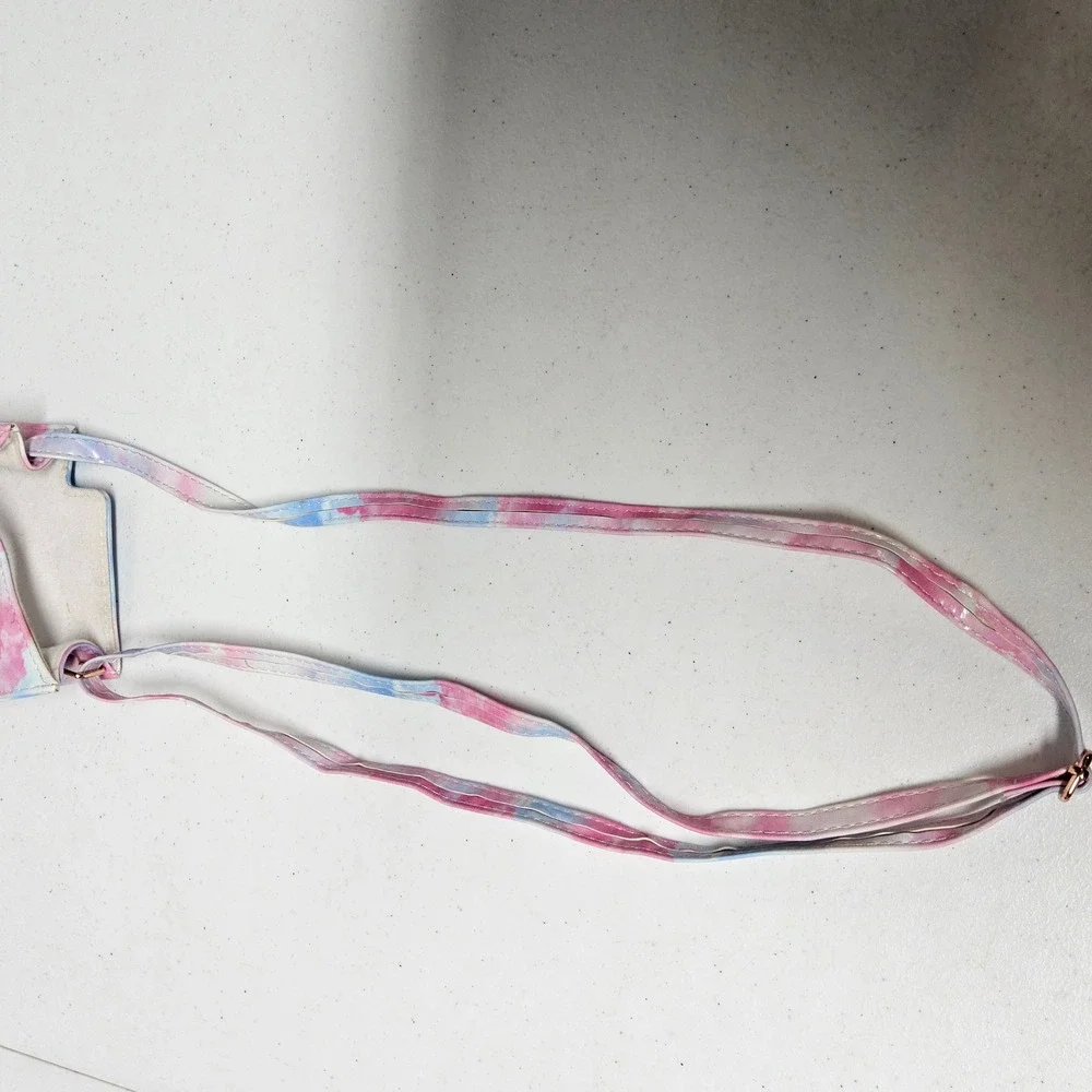 Fujifilm Instax Camera Case Unisex OS‎ Pink Blue Watercolor Tie Dye Faux Leather